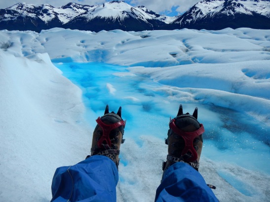 Perito Moreno Glacier - Rodora testing out her new crampons