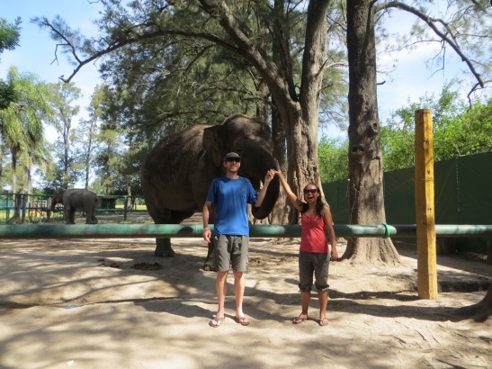 Toby and Rodora with an Elephant